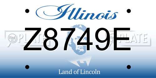 Z8749E Illinois License Plate