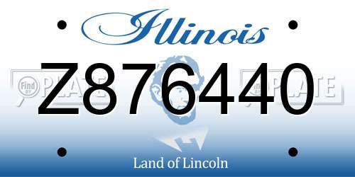 Z876440 Illinois License Plate