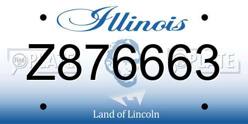Z876663 Illinois License Plate