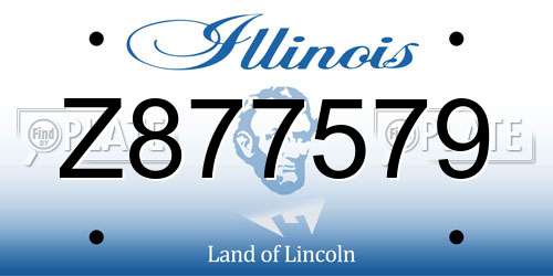 Z877579 Illinois License Plate