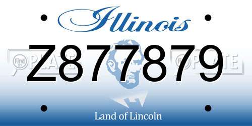 Z877879 Illinois License Plate