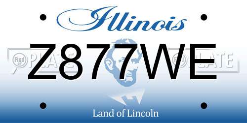 Z877WE Illinois License Plate