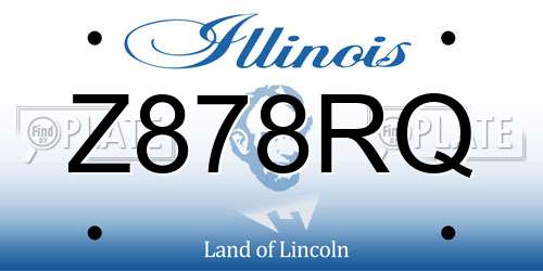 Z878RQ Illinois License Plate