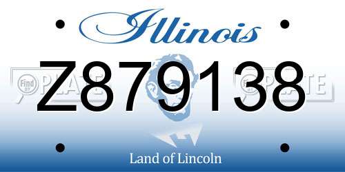 Z879138 Illinois License Plate