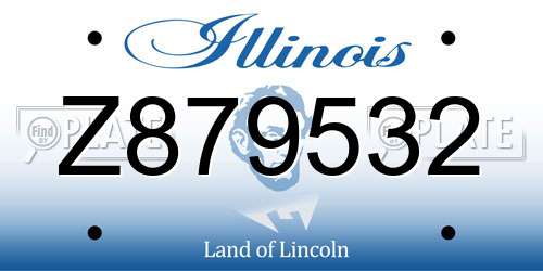 Z879532 Illinois License Plate