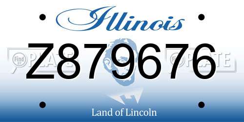 Z879676 Illinois License Plate