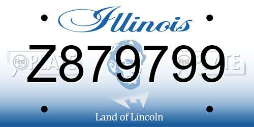 Z879799 Illinois License Plate