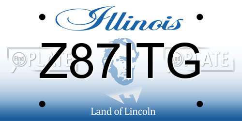 Z87ITG Illinois License Plate