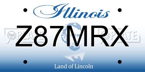 Z87MRX Illinois License Plate