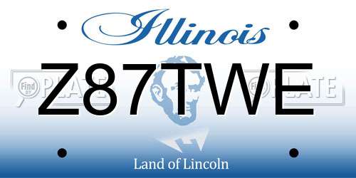 Z87TWE Illinois License Plate