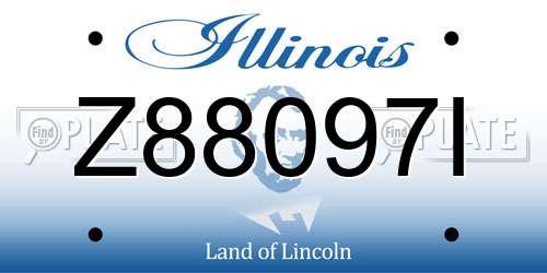Z88097I Illinois License Plate