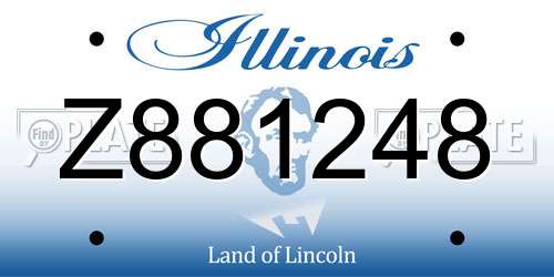 Z881248 Illinois License Plate