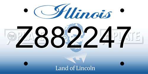 Z882247 Illinois License Plate