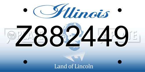 Z882449 Illinois License Plate