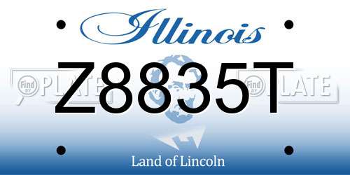 Z8835T Illinois License Plate