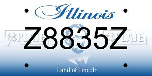 Z8835Z Illinois License Plate