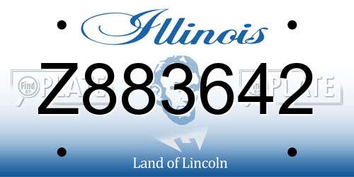 Z883642 Illinois License Plate