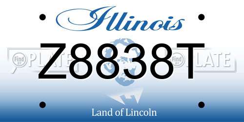 Z8838T Illinois License Plate