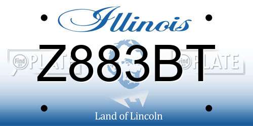 Z883BT Illinois License Plate