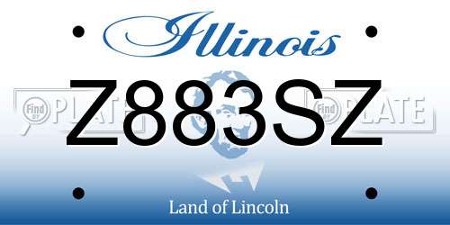 Z883SZ Illinois License Plate