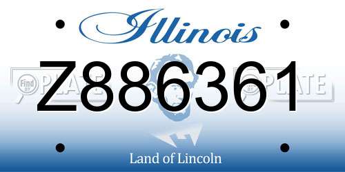 Z886361 Illinois License Plate