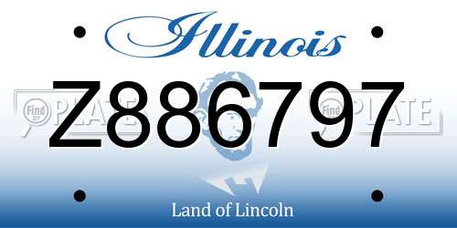 Z886797 Illinois License Plate