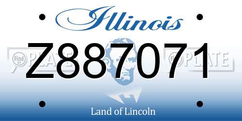 Z887071 Illinois License Plate