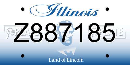 Z887185 Illinois License Plate