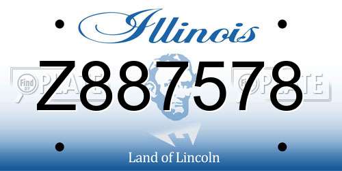 Z887578 Illinois License Plate