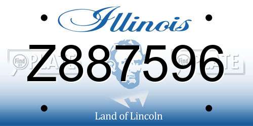 Z887596 Illinois License Plate