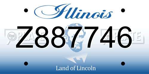 Z887746 Illinois License Plate