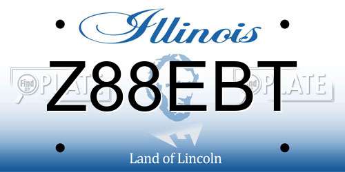 Z88EBT Illinois License Plate