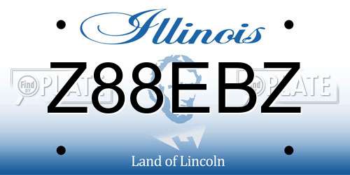 Z88EBZ Illinois License Plate