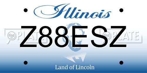 Z88ESZ Illinois License Plate