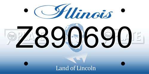 Z890690 Illinois License Plate
