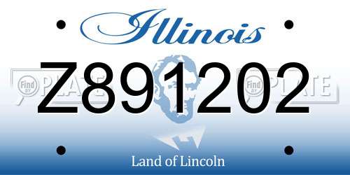 Z891202 Illinois License Plate