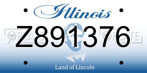 Z891376 Illinois License Plate