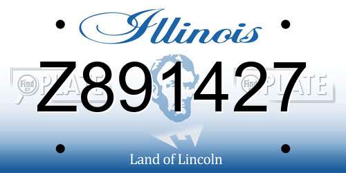 Z891427 Illinois License Plate