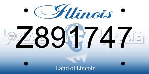 Z891747 Illinois License Plate