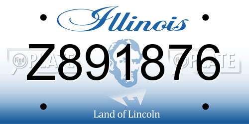 Z891876 Illinois License Plate