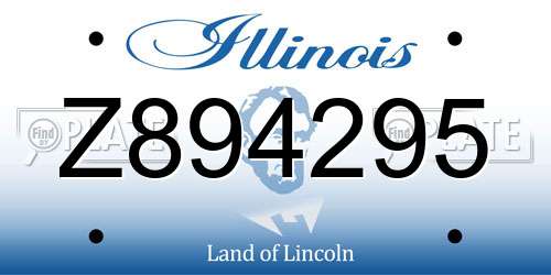 Z894295 Illinois License Plate