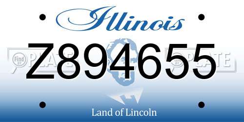 Z894655 Illinois License Plate