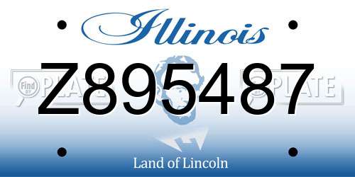 Z895487 Illinois License Plate