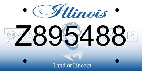 Z895488 Illinois License Plate