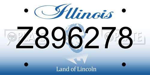 Z896278 Illinois License Plate