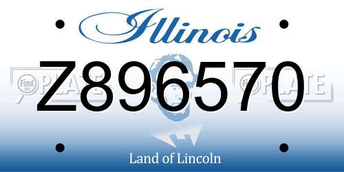 Z896570 Illinois License Plate