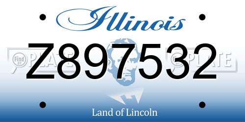 Z897532 Illinois License Plate