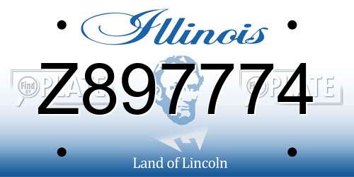 Z897774 Illinois License Plate