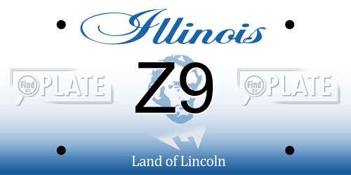 Z9 Illinois License Plate