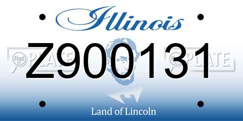 Z900131 Illinois License Plate